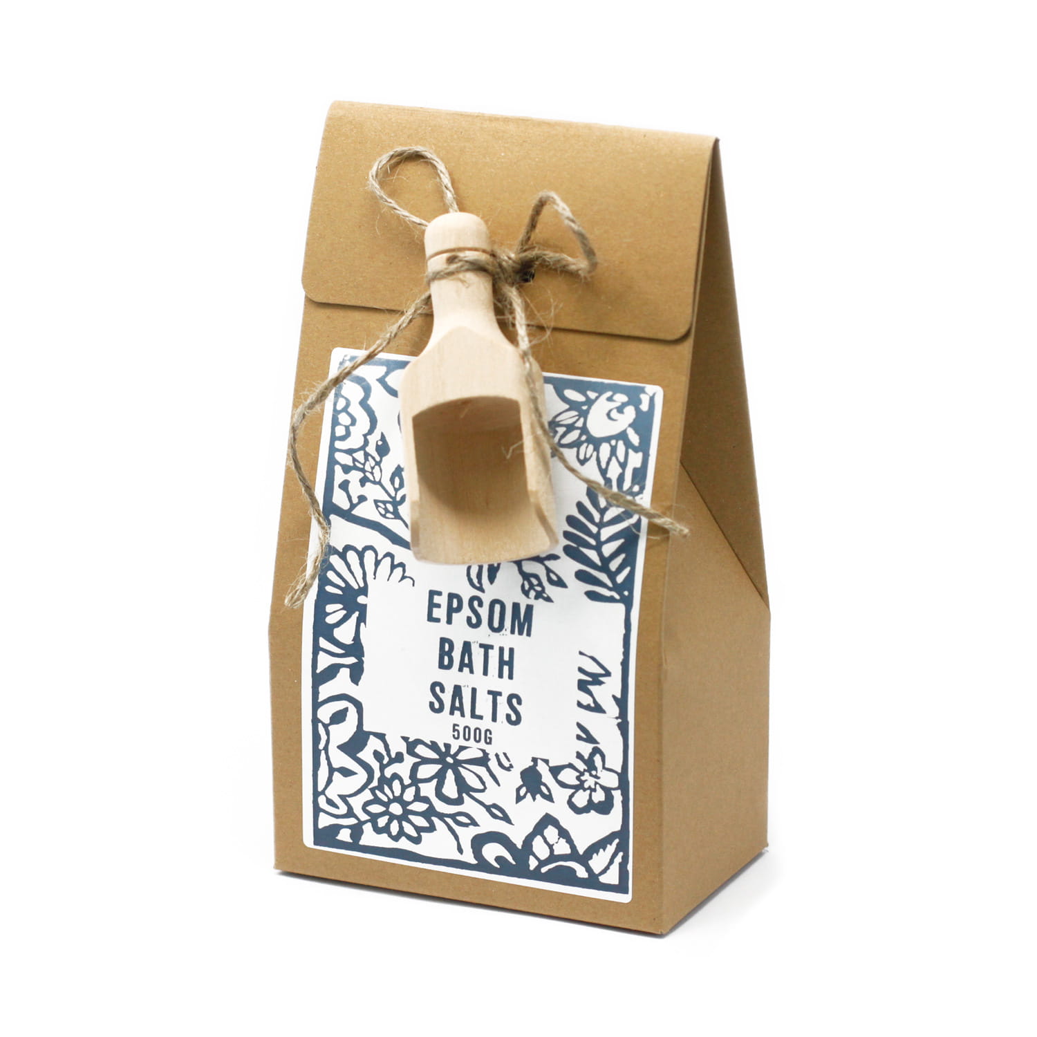 Epsom illatmentes fürdősó 100%-ban természetes asványokból, fa adagolólapáttal