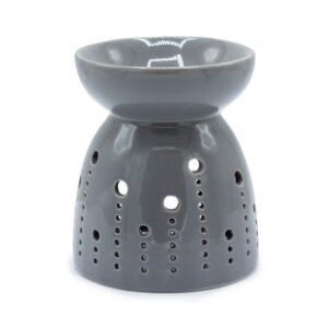 Aromalámpa buborékos mintával, szürke színben, klasszikus formában