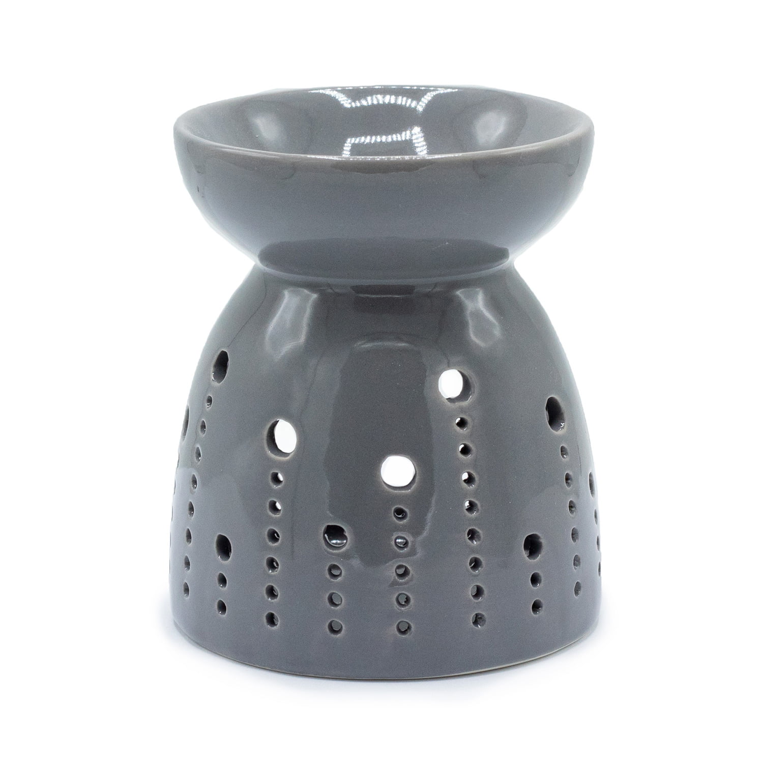 Aromalámpa buborékos mintával, szürke színben, klasszikus formában